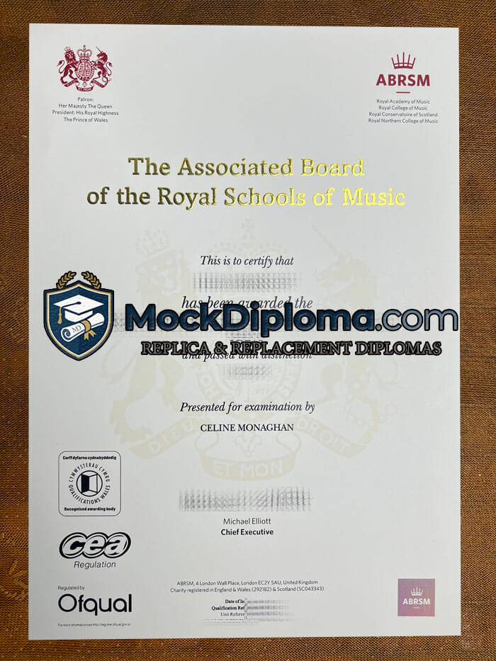 ABRSM certificate