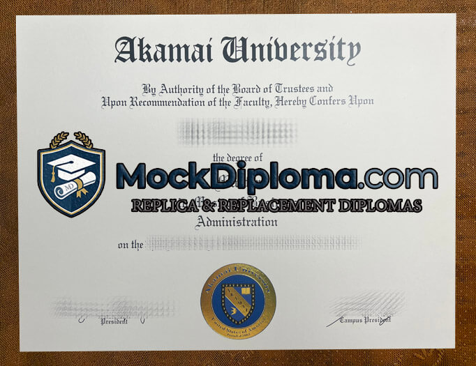 Akamai University diploma