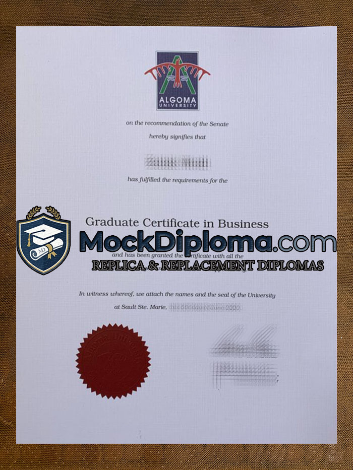 Algoma University certificate