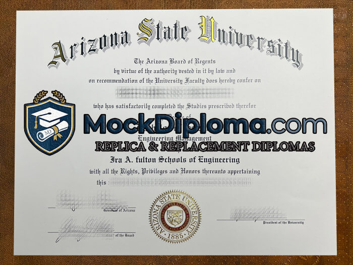 Arizona State University diploma