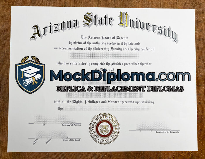 Arizona State University diploma