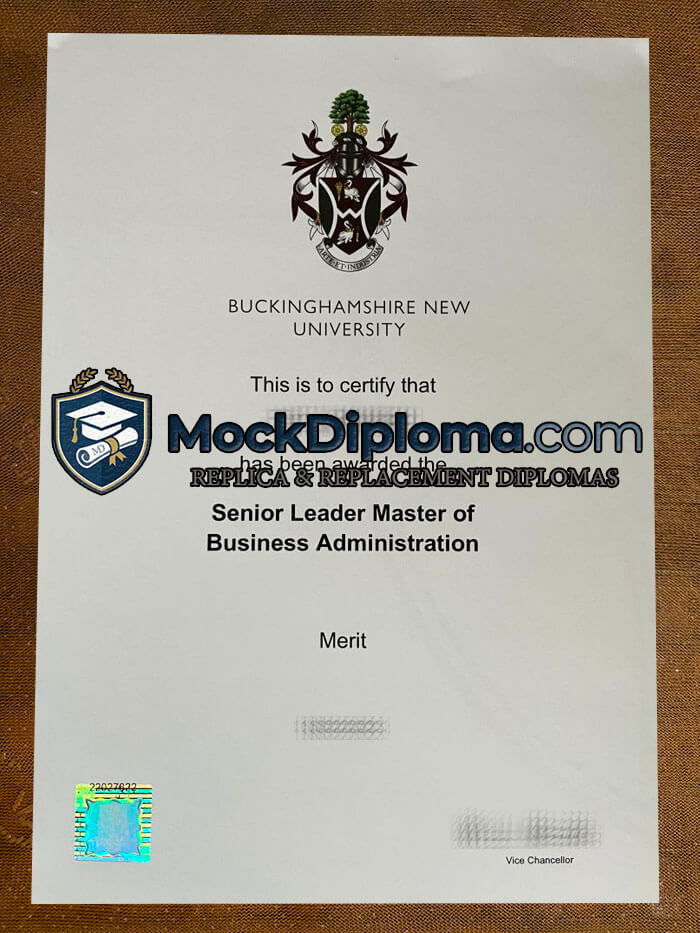 Buckinghamshire New University diploma