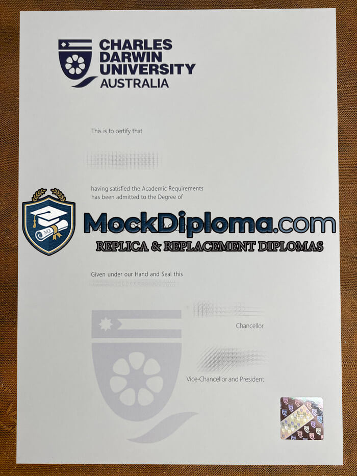 Charles Darwin University degree, CDU diploma