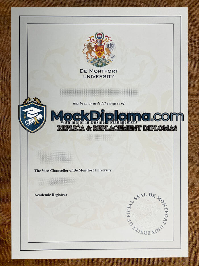De Montfort University diploma