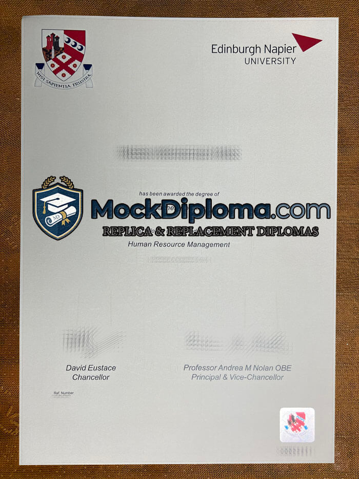 Edinburgh Napier University diploma