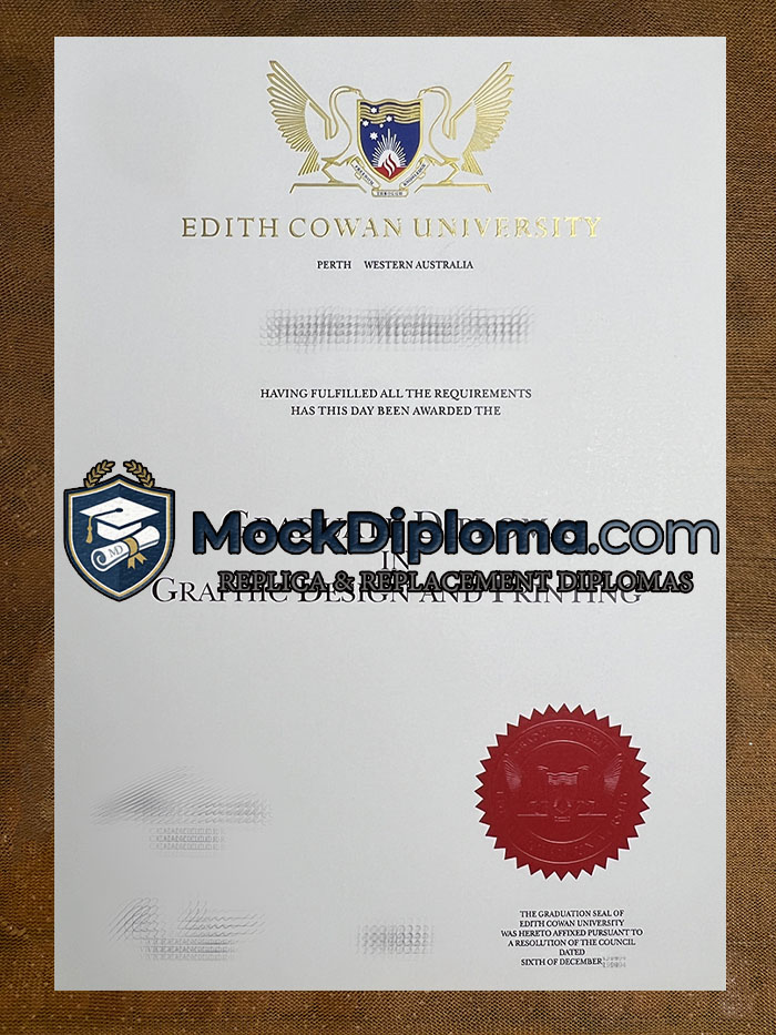 Edith Cowan University certificate