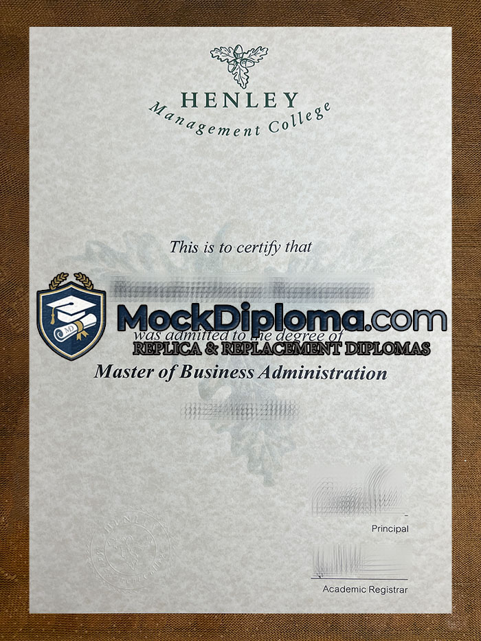 Henley Management College degree