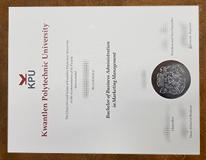Kwantlen Polytechnic University certificate