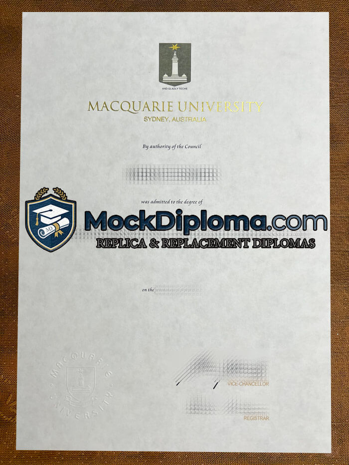 Macquarie University diploma