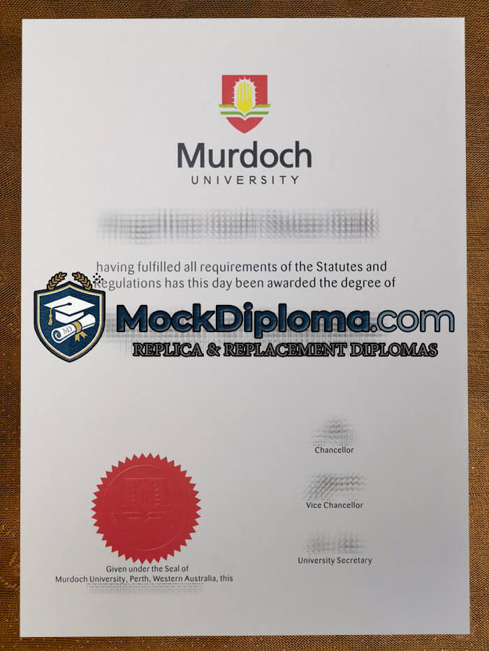 Murdoch University certificate