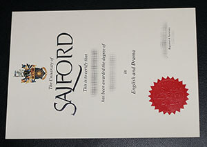 Salford University certificate