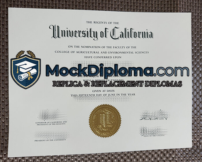 University of California Davis certificate