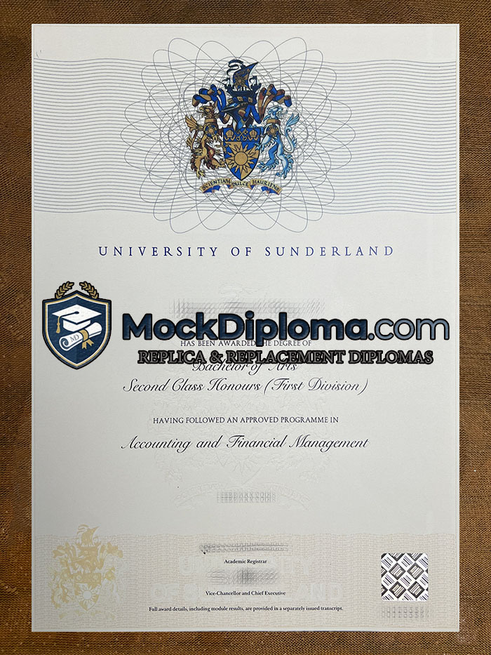 University of Sunderland diploma