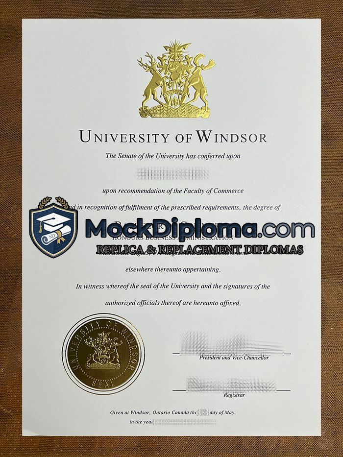 University of Windsor certificate