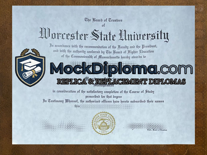 Worcester State University diploma