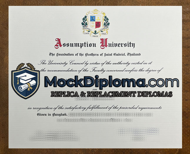 Assumption University diploma