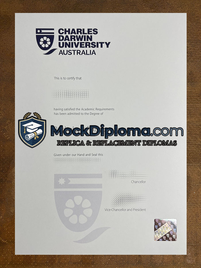Charles Darwin University certificate