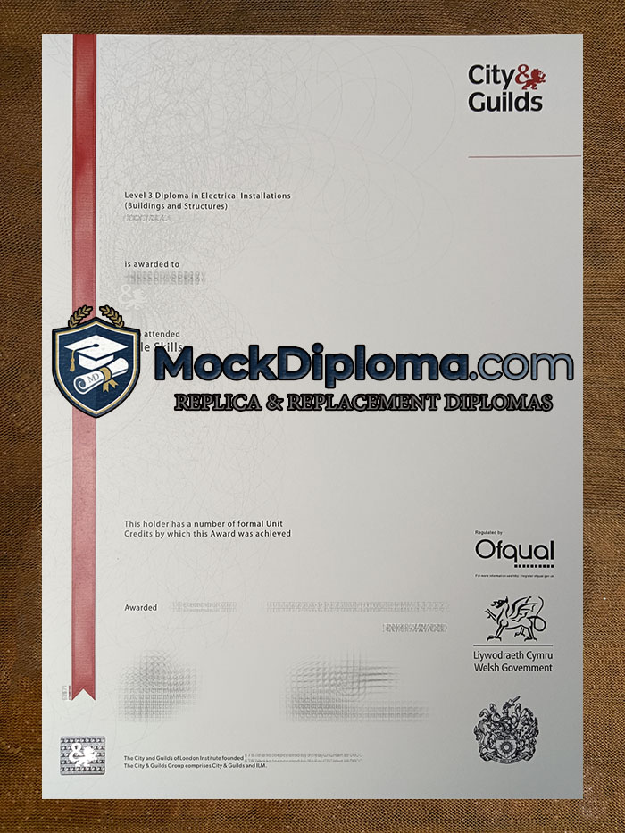 City & Guilds certificate