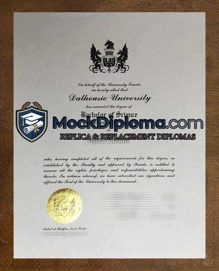 Dalhousie University certificate
