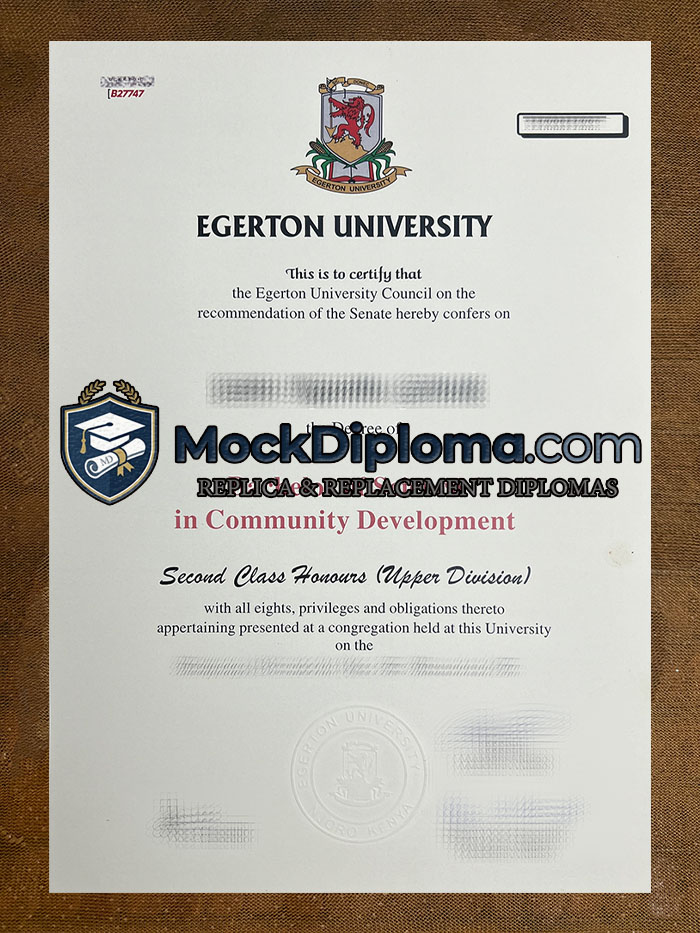 Egerton University diploma