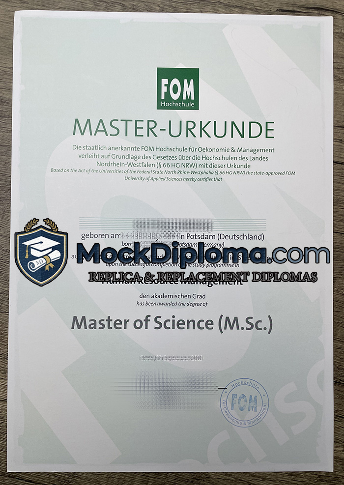 FOM Hochschule diploma