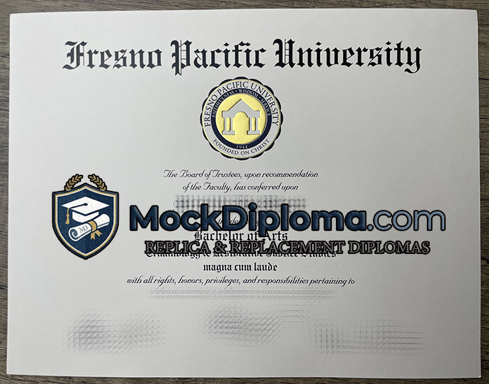 Fresno Pacific University diploma