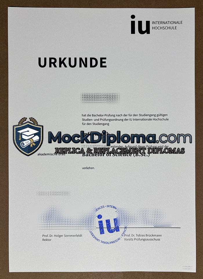 IU Internationale Hochschule degree