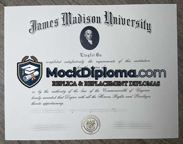 James Madison University certificate