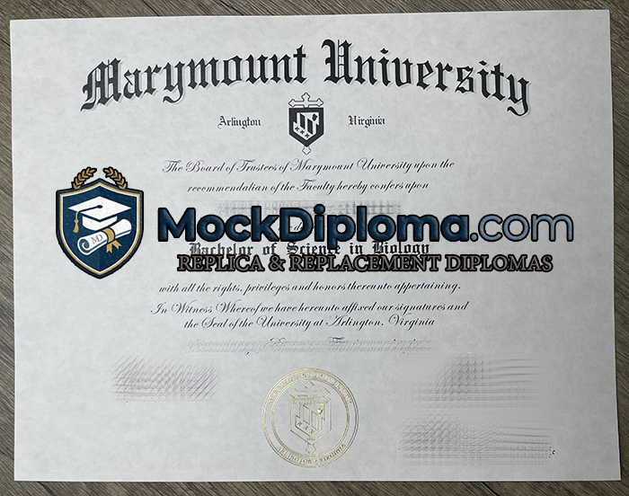 Marymount University diploma
