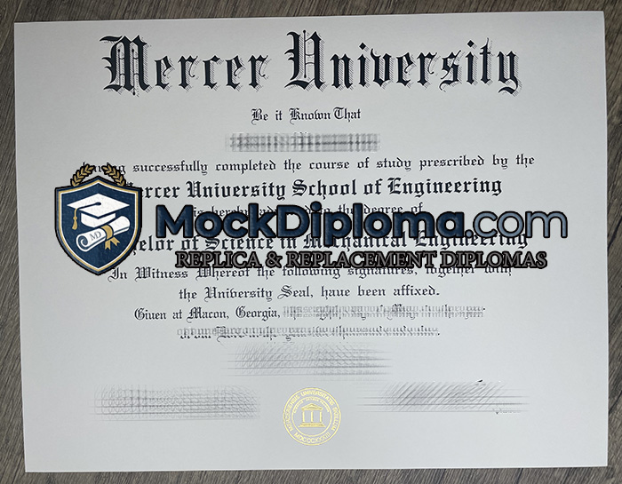 Mercer University diploma