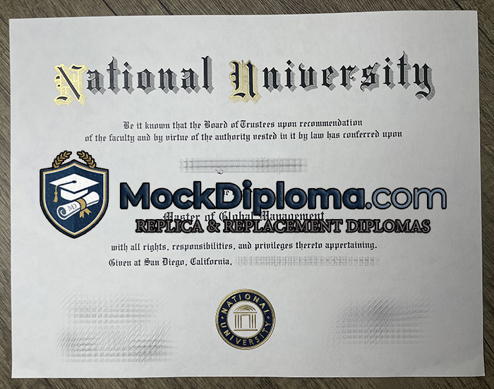 National University certificate