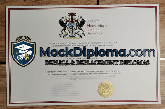National University of Medical Sciences diploma