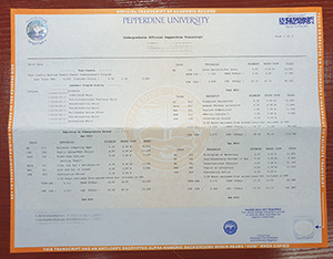 Pepperdine University transcript