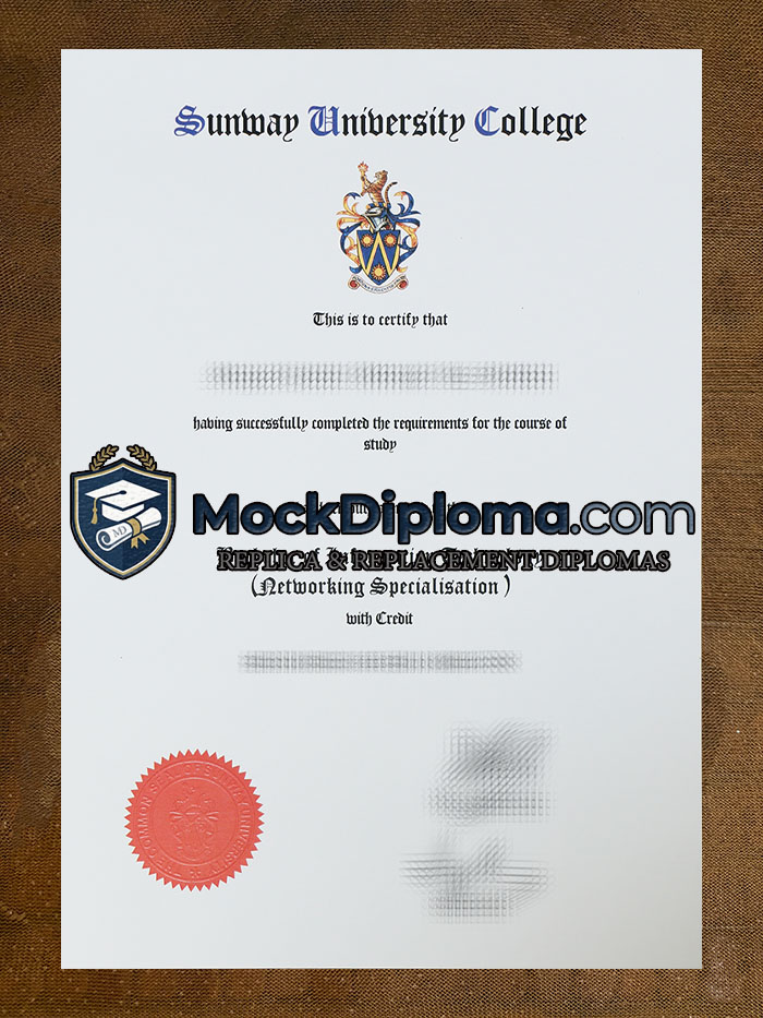 Sunway University College degree