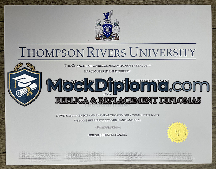 Thompson Rivers University diploma