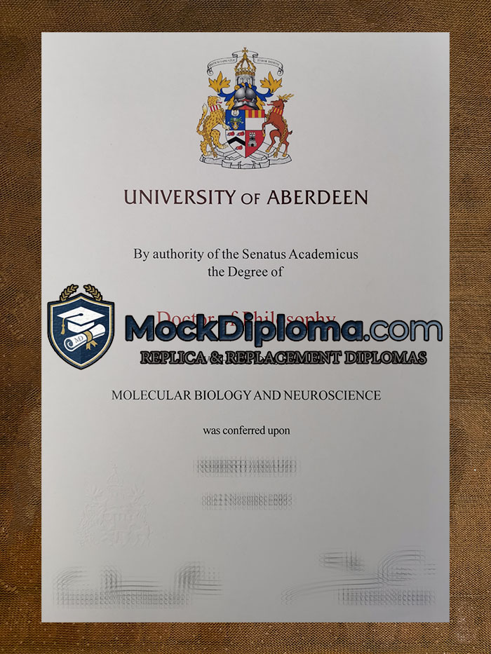 University of Aberdeen diploma