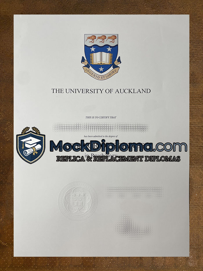 University of Auckland certificate