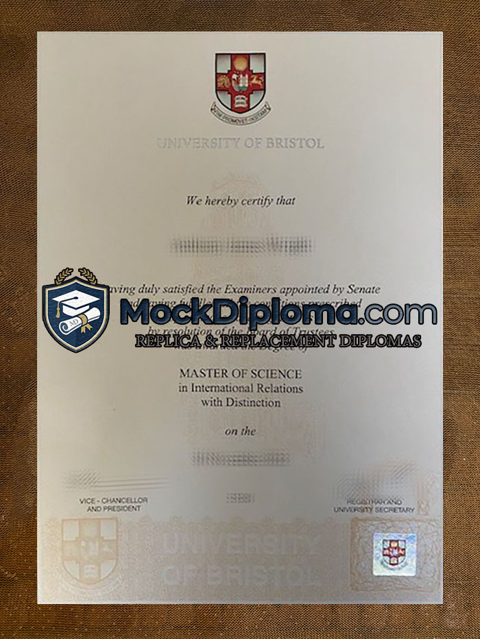 University of Bristol certificate
