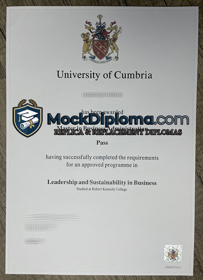 University of Cumbria diploma