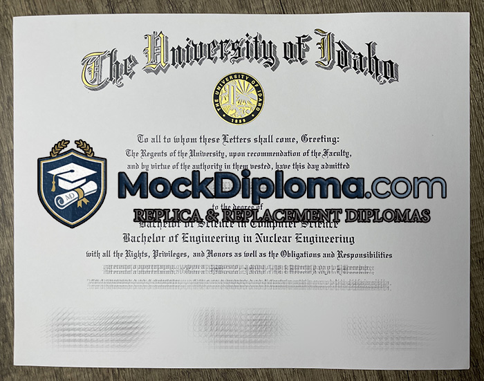 University of Idaho certificate