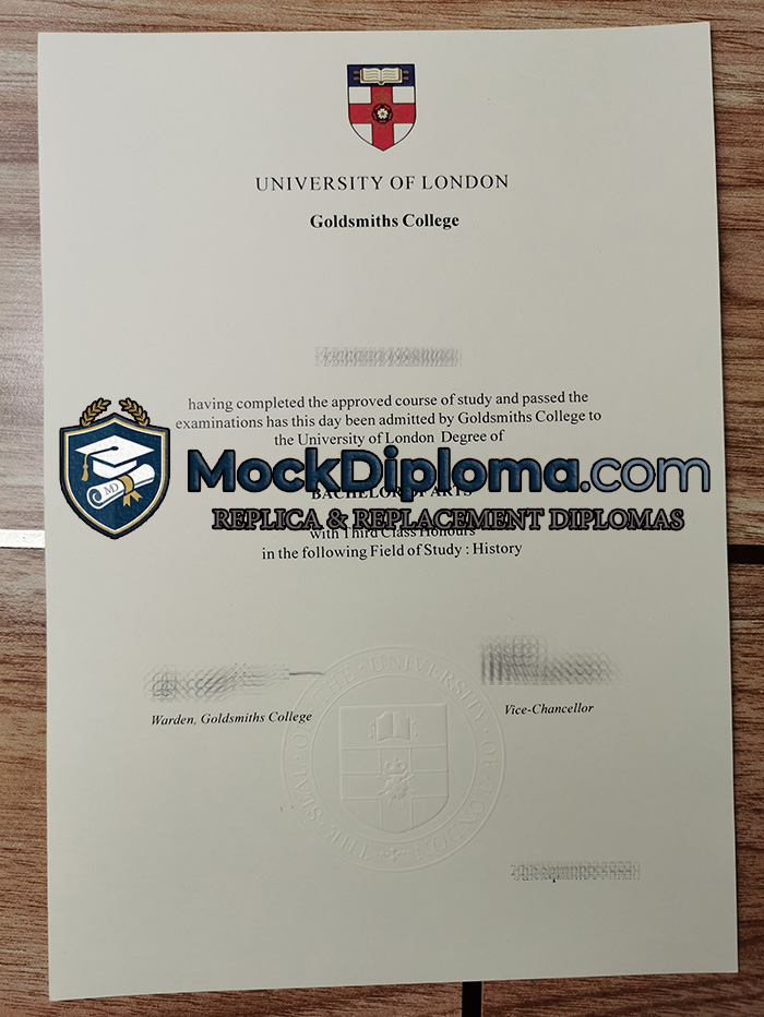 University of London certificate