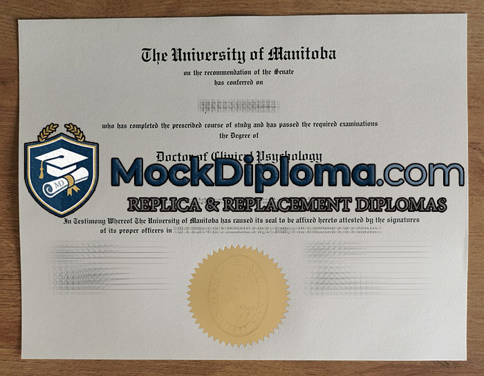 University of Manitoba certificate