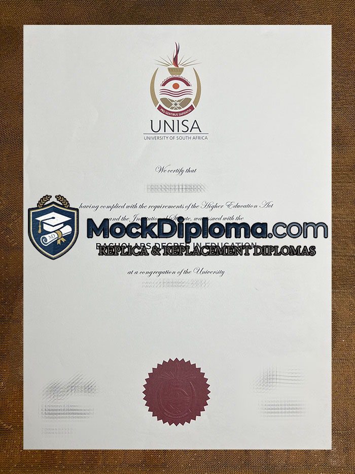 University of South Africa diploma