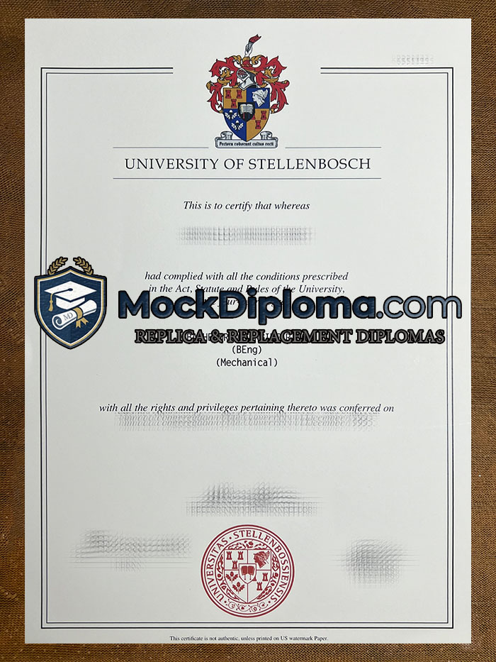 University of Stellenbosch diploma