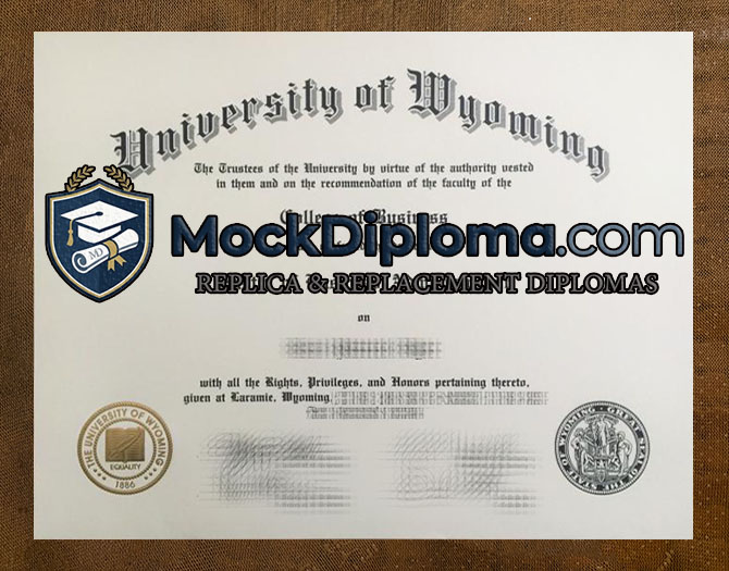 University of Wyoming diploma