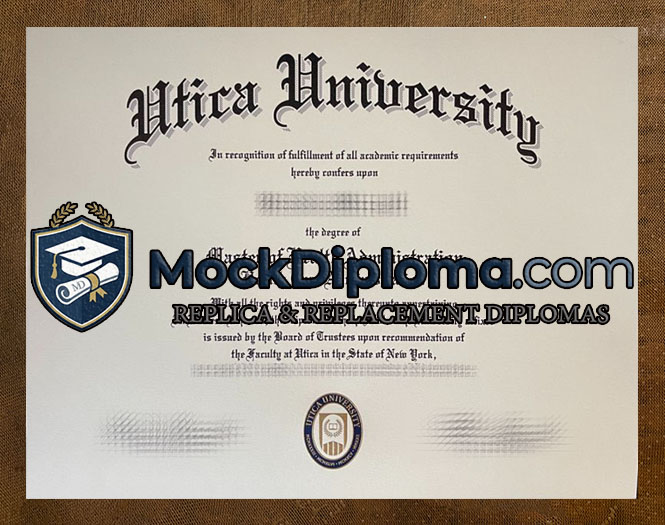 Utica University certificate