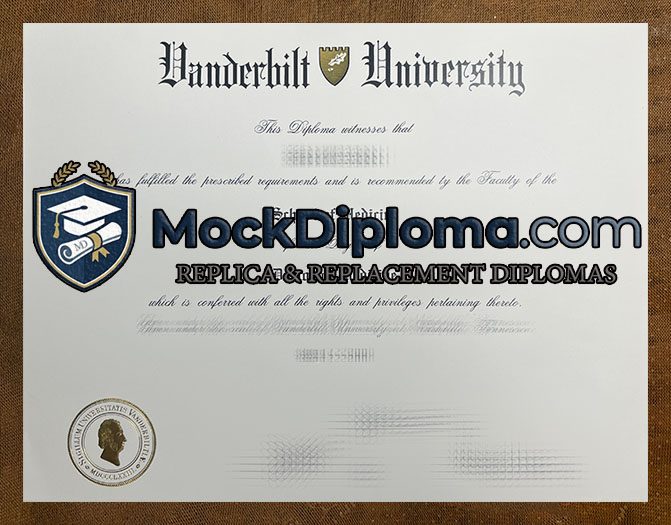 Vanderbilt University diploma