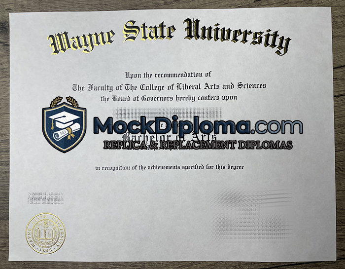 Wayne State University diploma