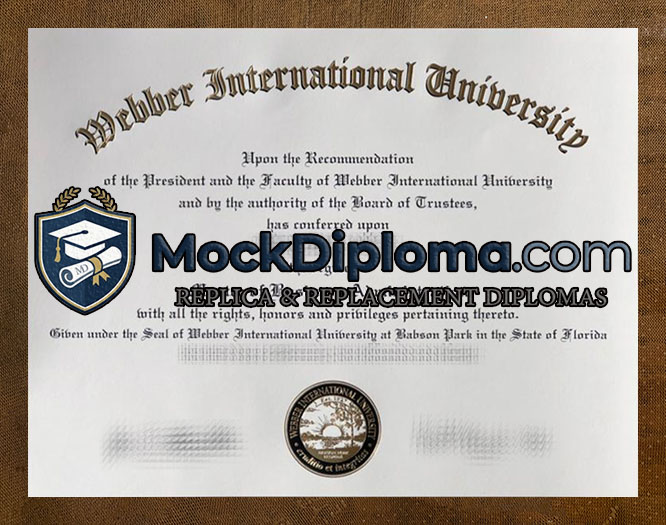 Webber International University certificate
