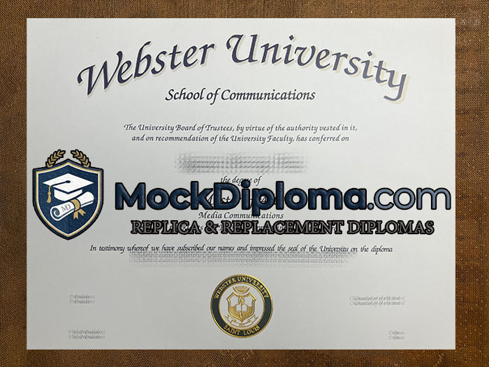 Webster University diploma